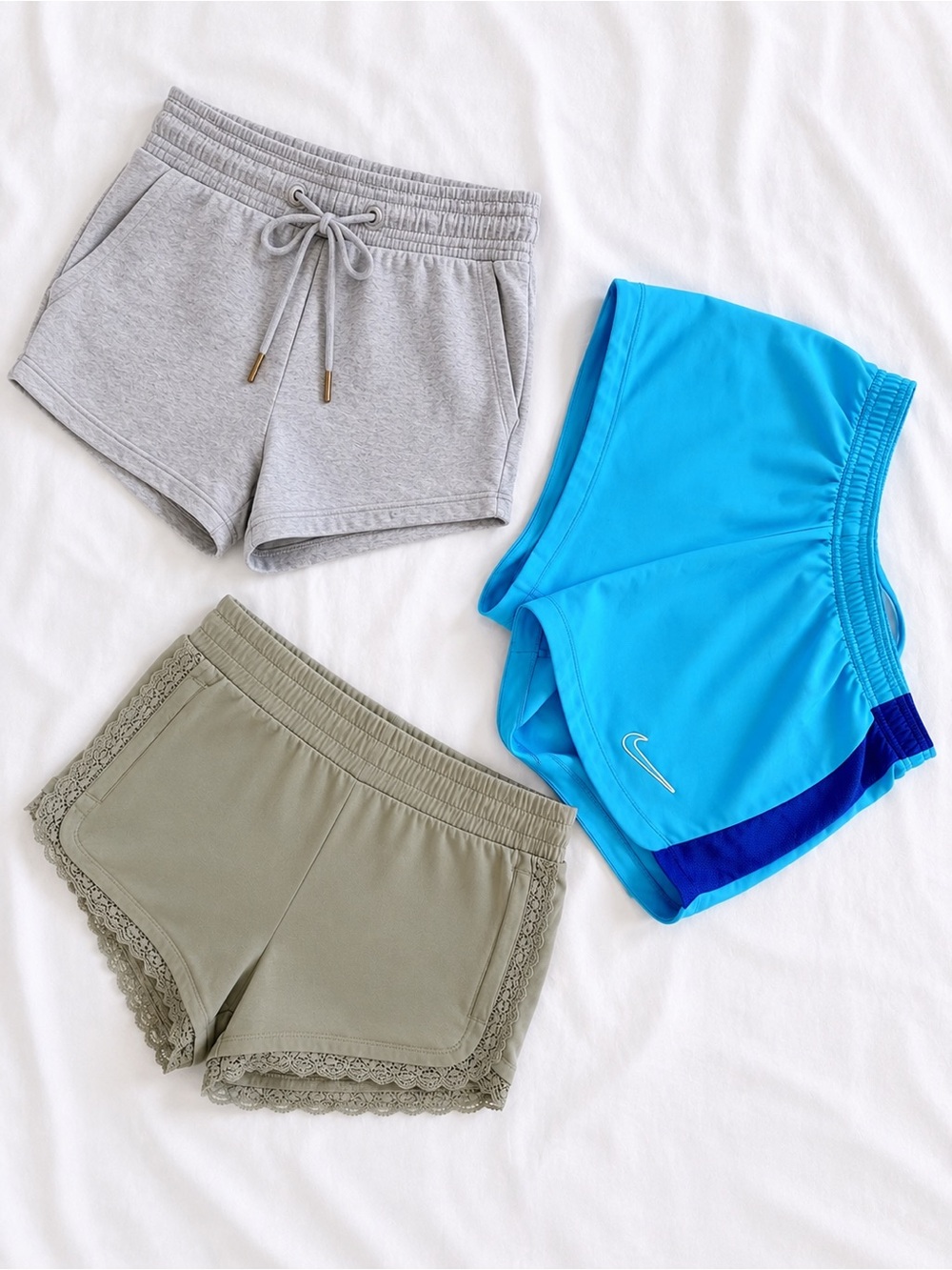 Womens shorts bundle including Nike and Abercrombie